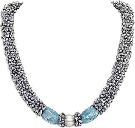 Palm Beach Vintage Caviar Sterling Necklace — 191g